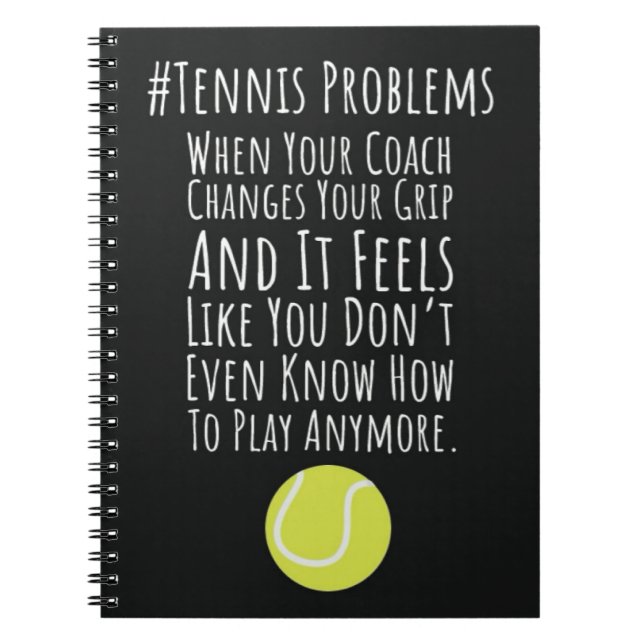 Funny Tennis Coach Gifts From Player Humor Sports Notebook (Front)