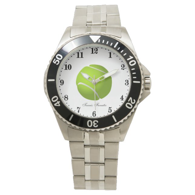 Funny Tennis fanatic customizable Watch (Front)