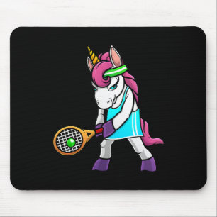 Funny Tennis Gift For Girls Women Unicorn Lovers C Mouse Pad