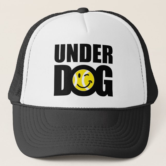 Funny tennis gift with humorous slogan saying trucker hat (Front)