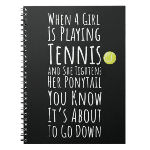 Funny Tennis Gifts For Teen Girls Her Kids Sports Notebook