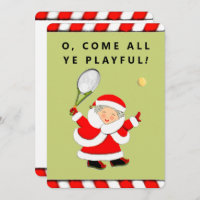 funny tennis holiday cards