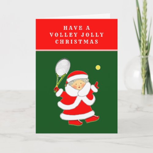 Funny Tennis Holiday Christmas Cards