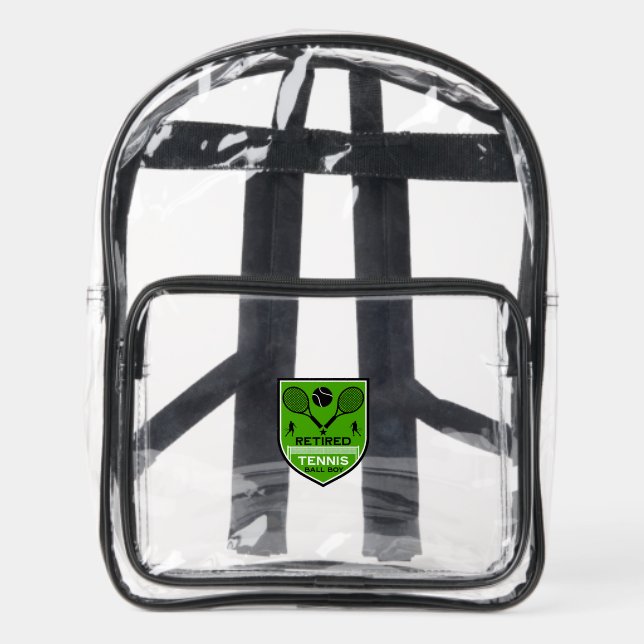 Funny Tennis Player Accessory Gift Clear Backpack (Front)