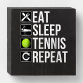 Personalized Tennis Crossed Rackets Wooden Box Sign