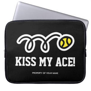 Funny tennis player gifts - Kiss my ace 15 inch Laptop Sleeve