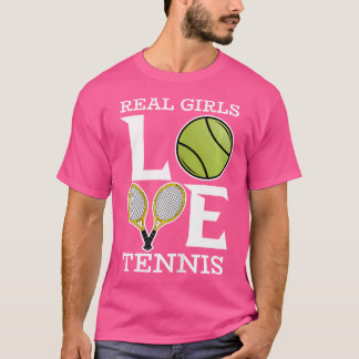 Funny Tennis Player Girl Joke And Tennis Coach Rac T-Shirt