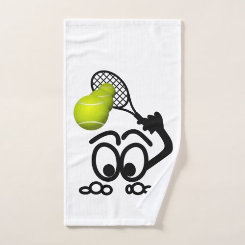 Funny Tennis Player Hand Towel