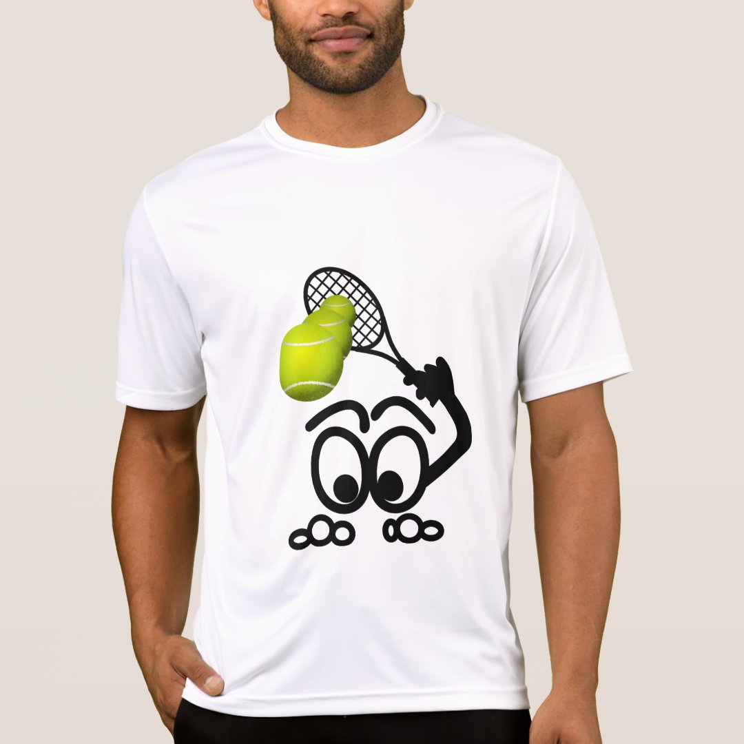 Funny Tennis Player Men's Active Wear T-Shirt | Zazzle