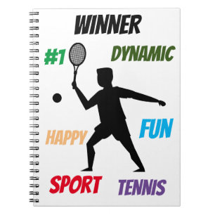 Funny Tennis Player Quote Design – Cool Sport Notebook