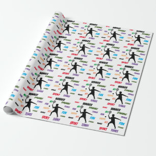 Funny Tennis Player Quote Design – Cool Sport Wrapping Paper