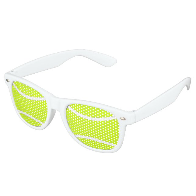 Funny Tennis Player / Team Sports Party Retro Sunglasses (Angled)