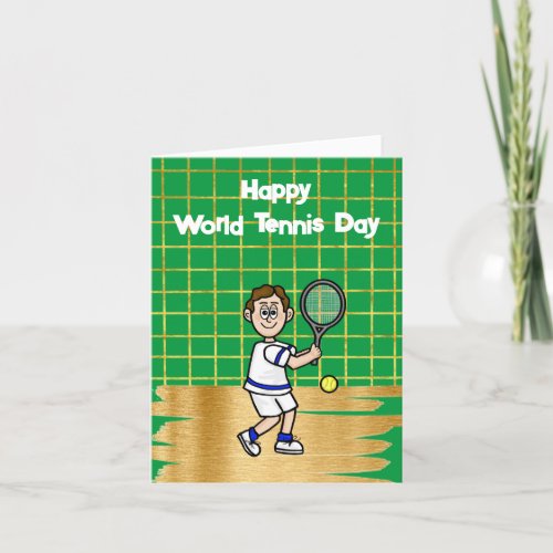 Funny Tennis Raquet Scientist Greeting Card