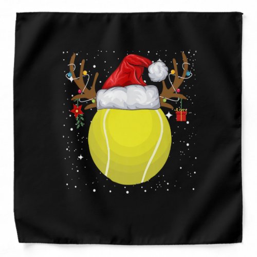 Funny Tennis Reindeer Santa Hat Christmas Holiday Bandana