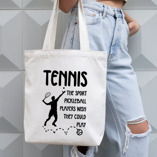 Funny Tennis - Sarcastic Pickleball Rivalry Gift Tote Bag