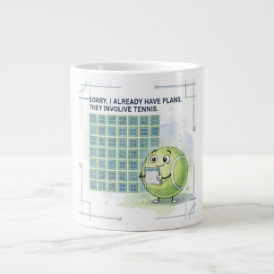 Funny Tennis Saying for Tennis Players Giant Coffee Mug