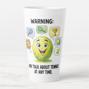 Funny Tennis Saying for Tennis Players Latte Mug
