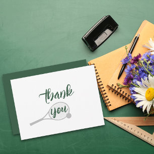 Funny Tennis Thank You Quote  Note Card