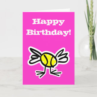 Funny Tennis Theme Birthday Card