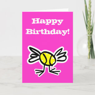 Funny Tennis Birthday Cards Zazzle