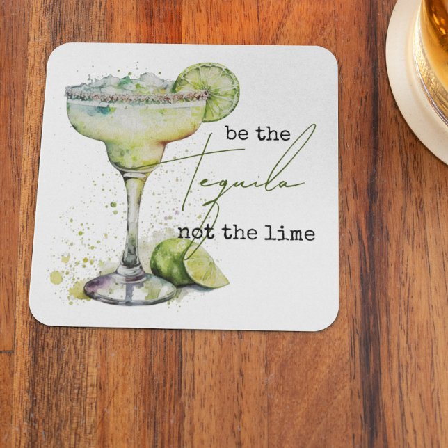 Funny Tequila Bachelorette Party Favor  Square Paper Coaster (Creator Uploaded)