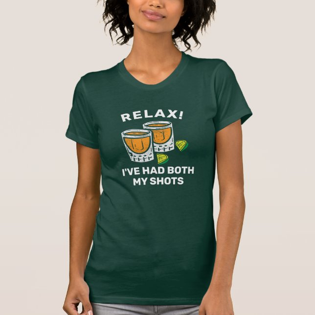 Funny Tequila COVID Vaccination Drinking Party T-Shirt (Front)
