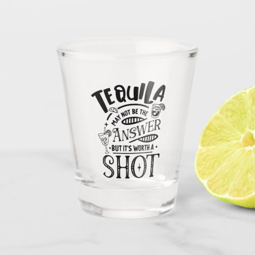 Funny Tequila May Not Be the Answer Shot Glass