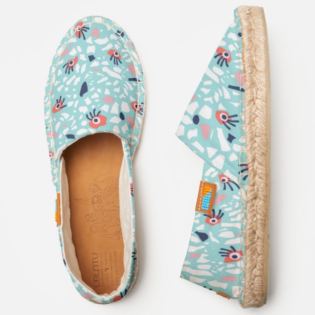 Funny Terrazzo Pattern Kids Espadrilles (Side)