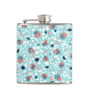 Funny Terrazzo Pattern Kids Flask