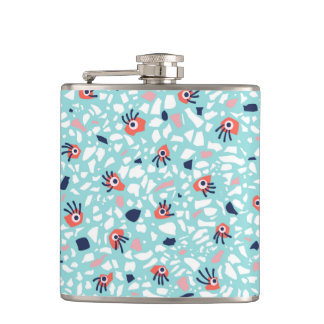 Funny Terrazzo Pattern Kids Flask