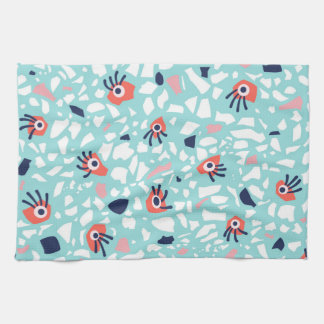 Funny Terrazzo Pattern Kids Kitchen Towel