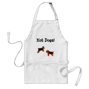 Funny Terrier Dog Art Adult Apron