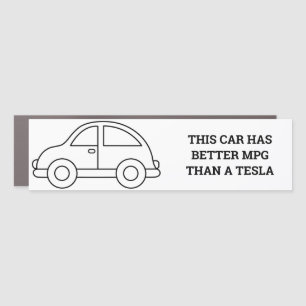 Funny Tesla Bumper Sticker Car Magnet