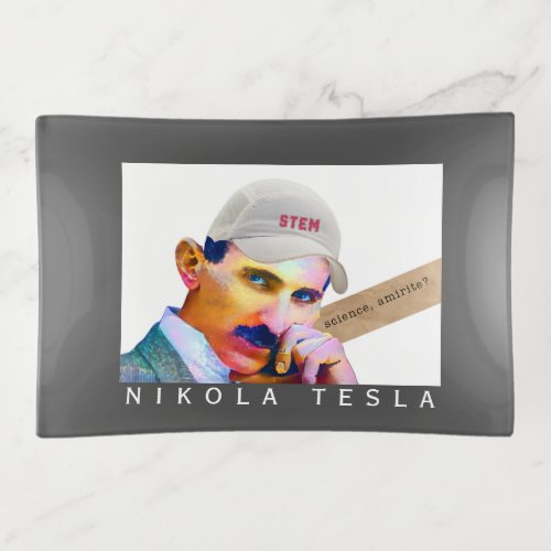 Funny Tesla   Trinket Tray