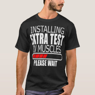 Funny Test Testosterone Therapy TRT Gym Bodybuildi T-Shirt