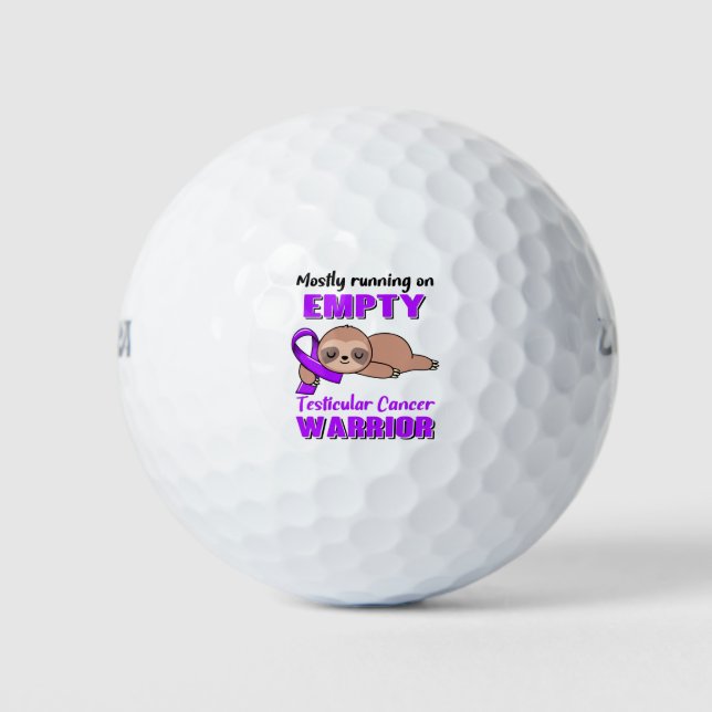 Funny Testicular Cancer Awareness Gifts Golf Balls (Front)