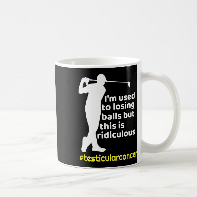 Funny Testicular Cancer Survivor Golf Player Orchi Coffee Mug (Right)