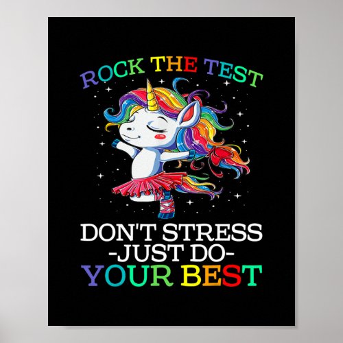 Funny Testing Teacher Rock The Test Teaching Poster