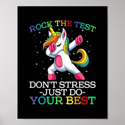 Funny Testing Teacher Rock The Test Teaching Poster