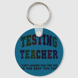 Funny testing teacher test day bruh math ela squad keychain