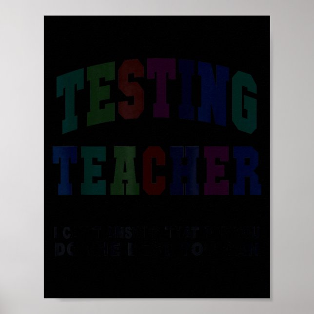 Funny testing teacher test day bruh math ela squad poster (Front)