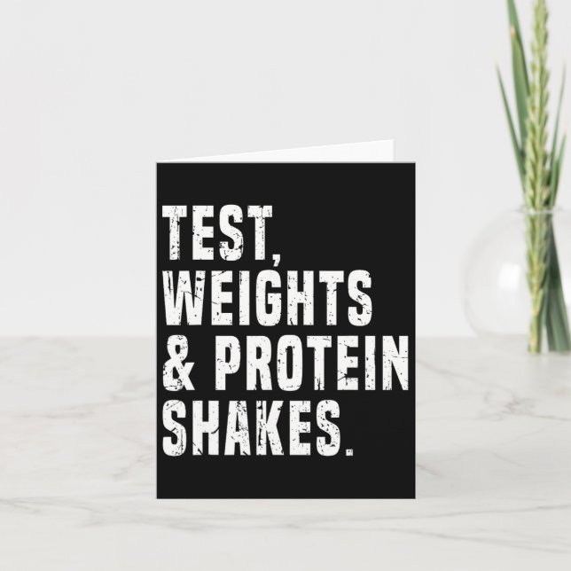 Funny Testosterone Test Steroid Humor Bodybuilding Card (Front)