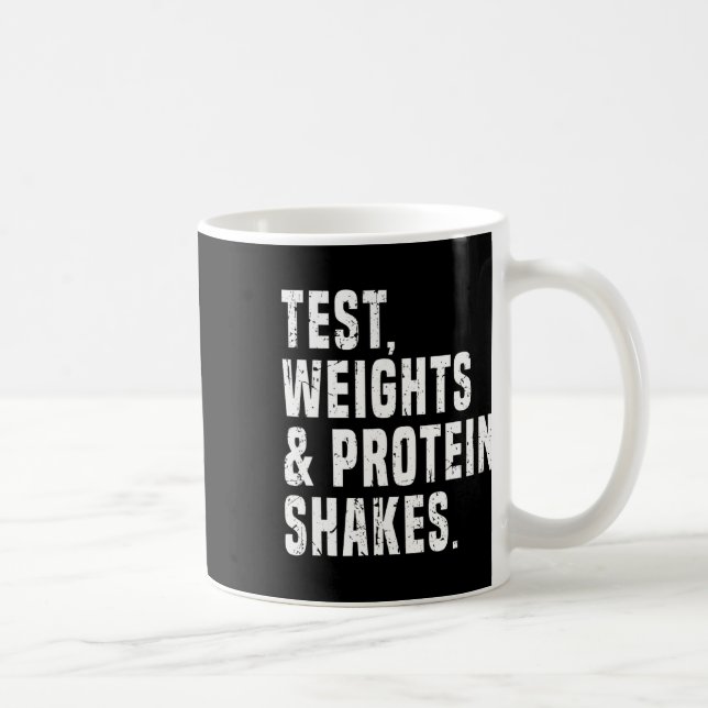 Funny Testosterone Test Steroid Humor Bodybuilding Coffee Mug (Right)