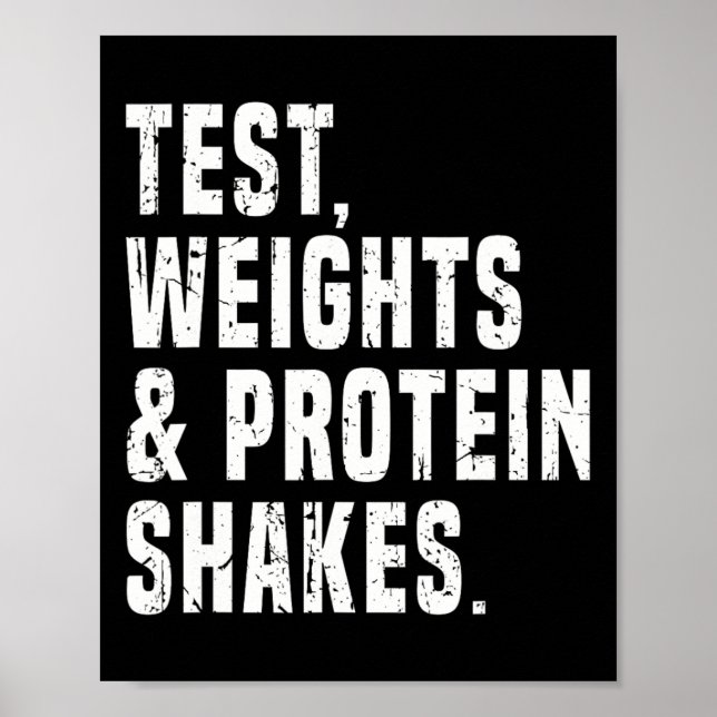 Funny Testosterone Test Steroid Humor Bodybuilding Poster (Front)