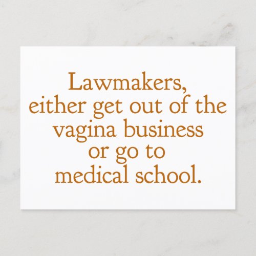 Funny Texas Abortion Laws Pro Choice Women Quote Postcard