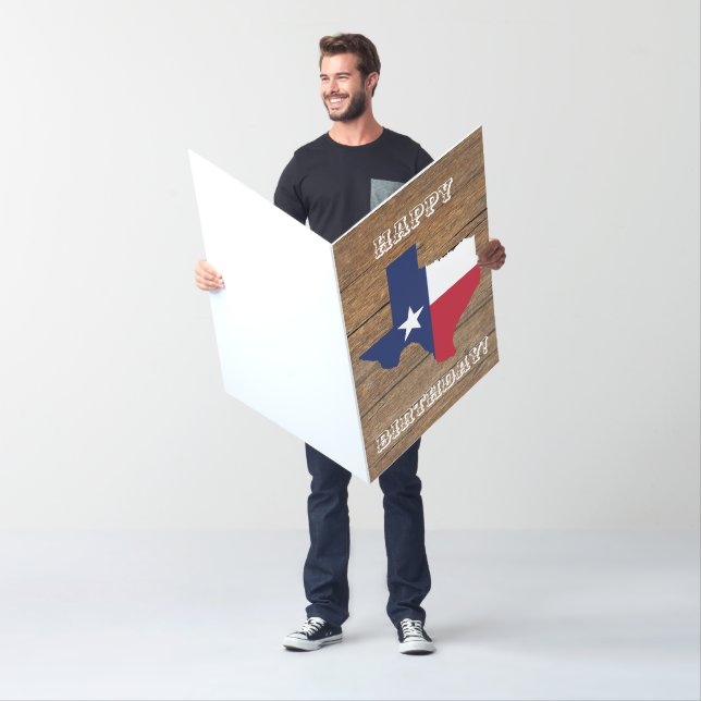 Funny Texas Giant Birthday Card (In Situ)