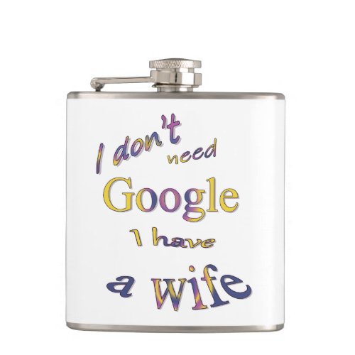 Funny text about my wife flask