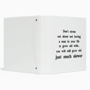 Funny text about women and men. 3 ring binder