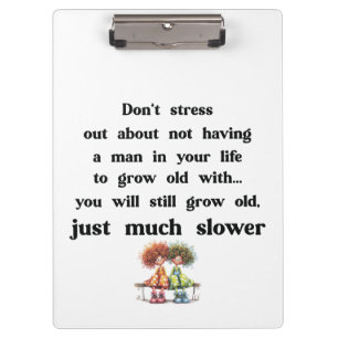 Funny text about women and men clipboard