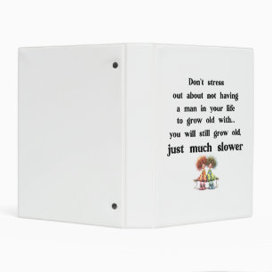 Funny text about women and men mini binder